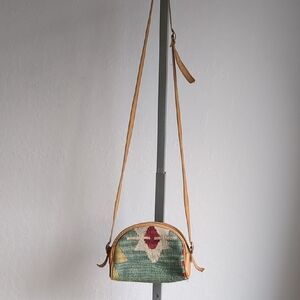 Green Patterned Crossbody Bag